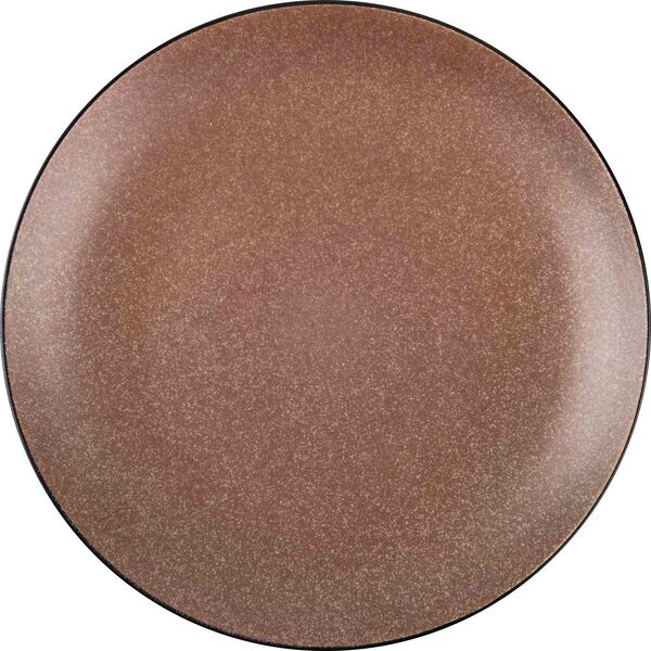 Тарелка обеденная Maxus Мачо керамика цвет: коричневый/черный, 27 см