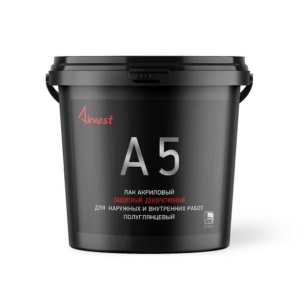 Лак акриловый защитно-декоративный Аквест А-5, полуглянцевый, орегон, 0.9 л