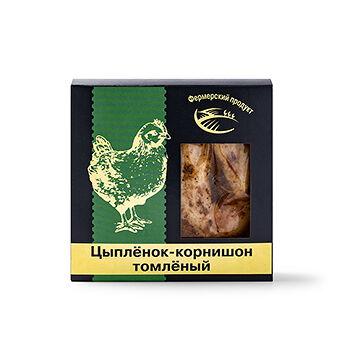 Тушка цыпленка Открытый огонь Корнишон томленый, вес ~0.45 кг