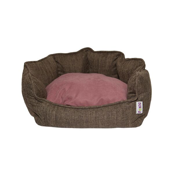 Лежак для животных FOXIE Cream Shell 43x36см коричневый