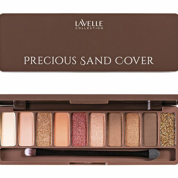 LAVELLE COLLECTION Палетка теней для век Precious Sand Cover, 15 г, 02 Gold-Coffee