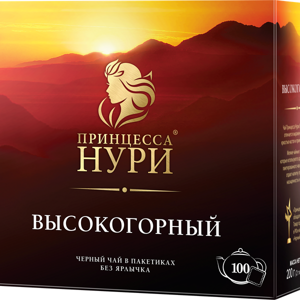 Чай высокогорный черный Принцесса Нури в пакетиках без ярлычка