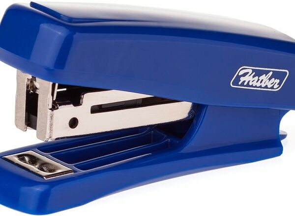 Степлер Hatber мини 10л 50 скоб захват 25мм с антистеплером ассорти