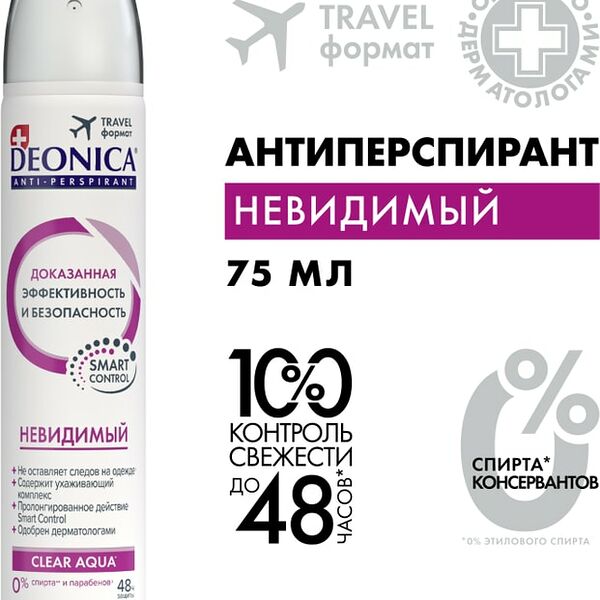 Дезодорант-антиперспирант Deonica Невидимый 75мл
