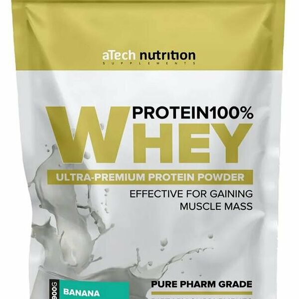 Протеин aTech Whey Protein 100% банан
