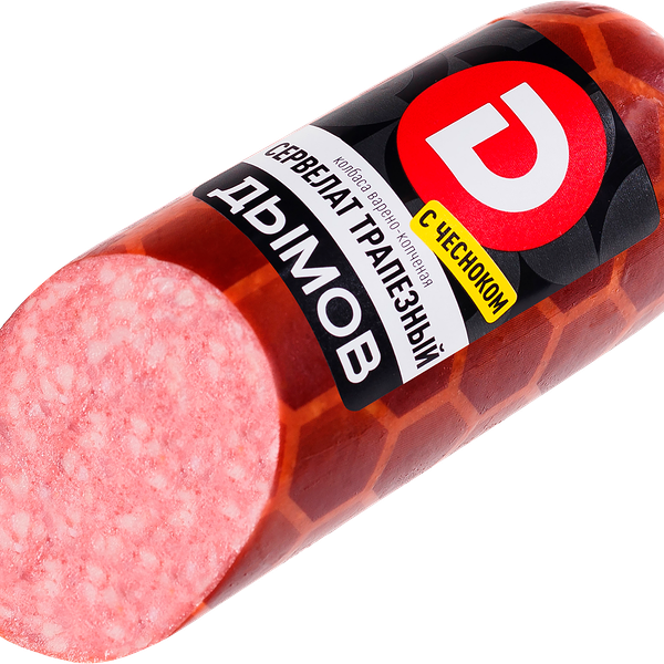 Колбаса копчено-вареная ДЫМОВ Сервелат Трапезный