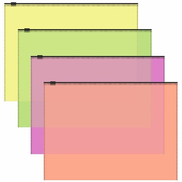 Zip-пакет ErichKrause Fizzy Neon А4, в ассортименте