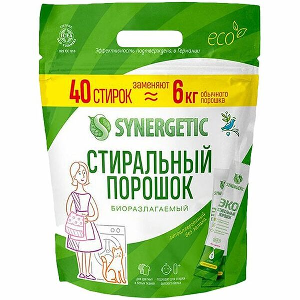 Стиральный порошок Synergetic универсальный суперконцентрат, 40 стирок