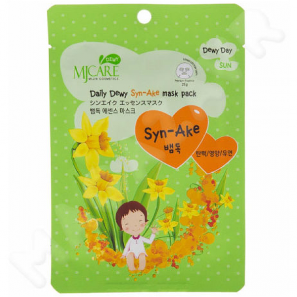 Тканевая маска для лица со змеиным ядом Mijin Care Daily Dew