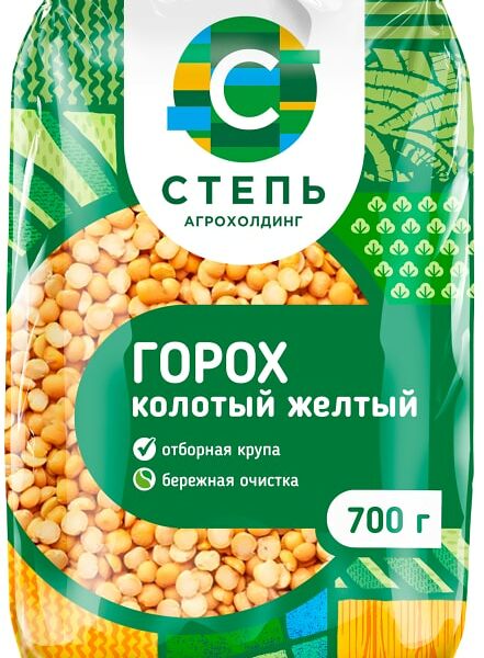 Горох Степь колотый желтый 700г