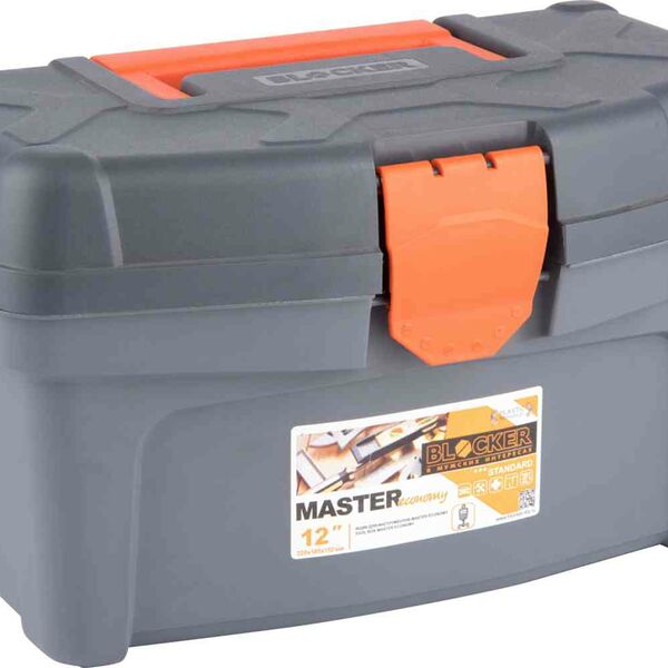 Ящик для инструментов Blocker Master Economy 12 цвет: серо-свинцовый/оранжевый, 320×185×152 мм