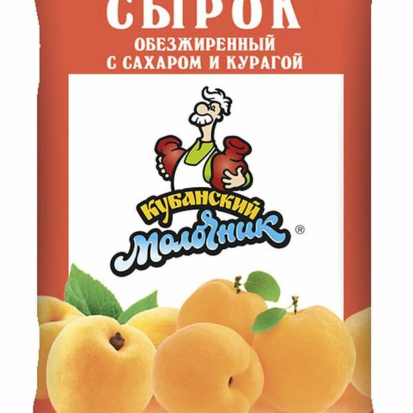 Сырок творожный Кубанский молочник с курагой обезжиренный