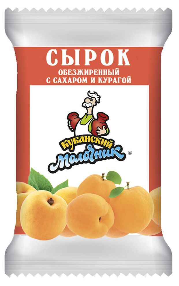 

Сырок Кубанский Молочник 0% с курагой 100 г