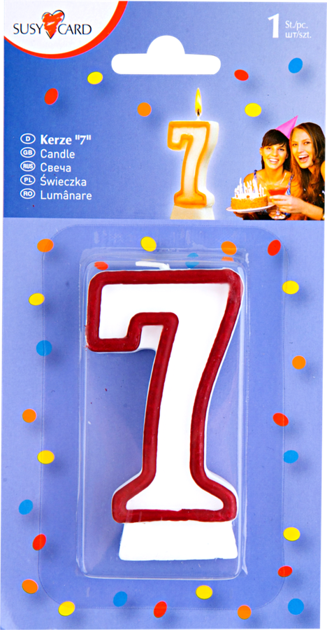 

Свеча HERLITZ цифра 7, в ассортименте