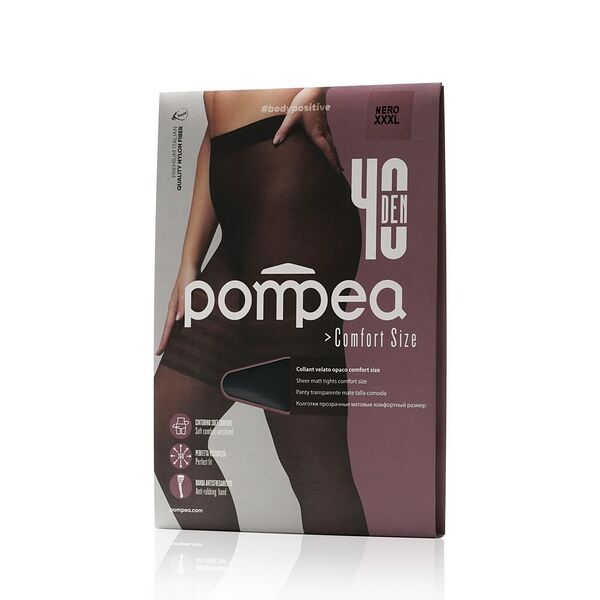 Колготки женские Pompea Comfort 40 Den Nero, XXXL