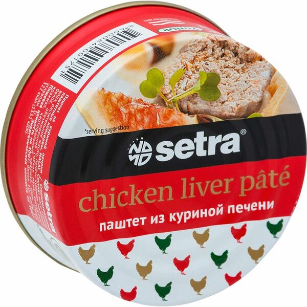 Паштет Setra из куриной печени без консервантов, 100г