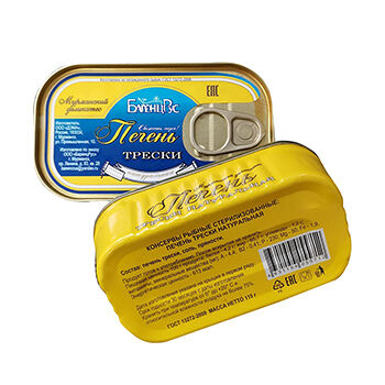 Печень трески Баренц Рус натуральная из охлажденного сырья