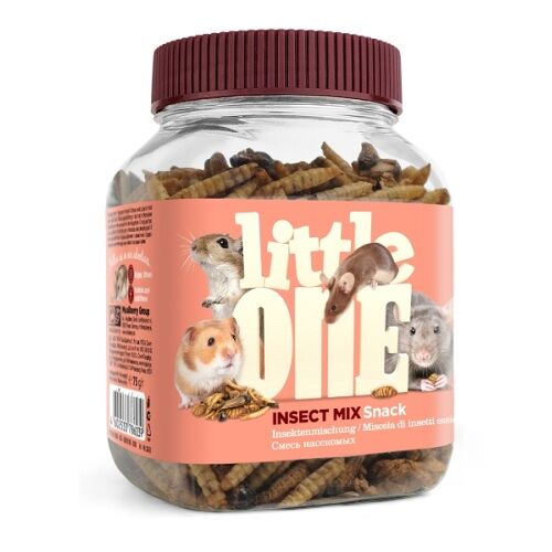 Лакомство Little One для всеядных грызунов смесь насекомых 75 г