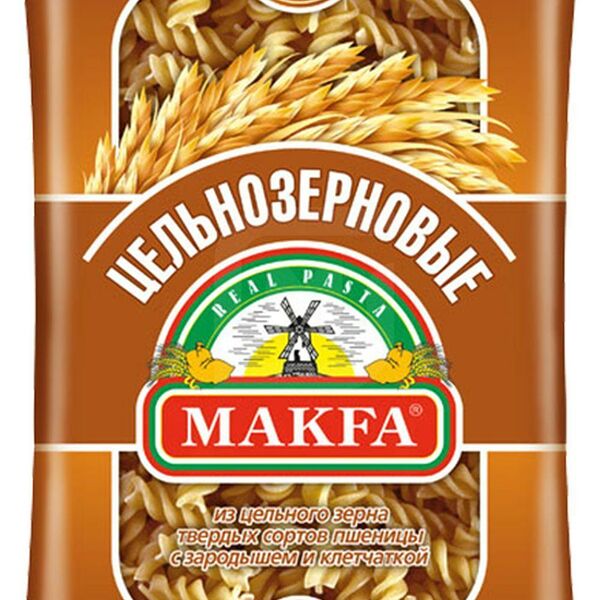 Макаронные изделия Makfa Спирали короткие цельнозерновые
