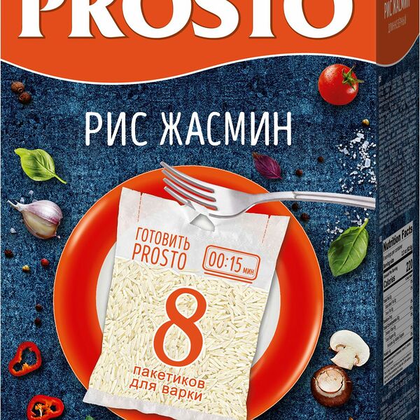 Рис Жасмин Prosto в варочных пакетиках (8 шт. х 62,5 г)