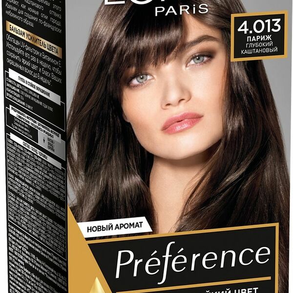 Краска для волос L'Oreal Paris Preference, оттенок 4.013 Париж Глубокий каштан