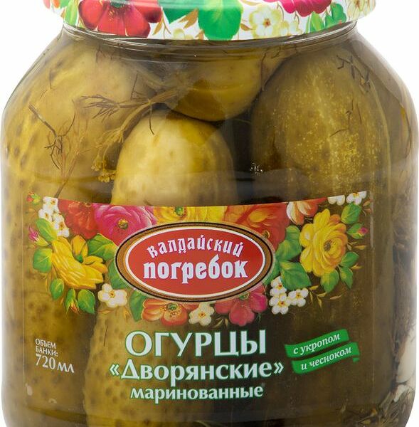 Огурчики Валдайский Погребок Дворянские маринованные, 720мл