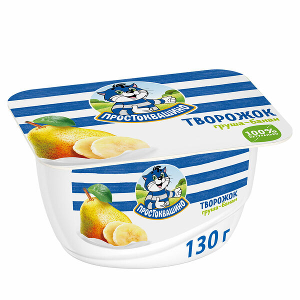 Творожок Простоквашино с грушей и бананом 3,6%