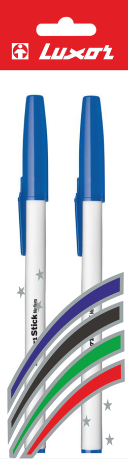 

Ручка шариковая LUXOR Stick 0.8мм синий Арт. 1232/2С, 2шт