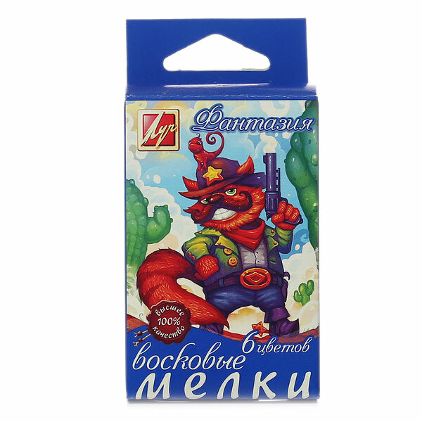 Мелки восковые фантазия ТМ Луч, 6 шт