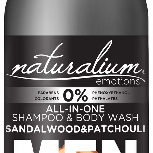 Гель-шампунь для волос и тела мужской Naturalium Сандаловое дерево и Пачули
