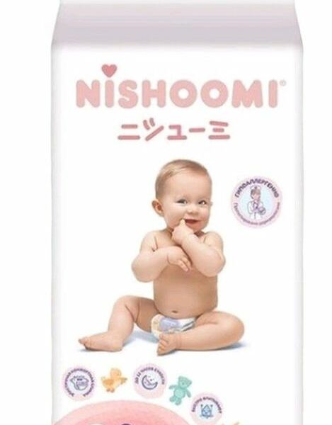 Подгузники для мальчиков и девочек р.3-M 6-11кг Nishoomi, 52шт