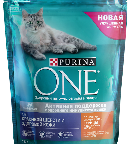 Корм для кошек Purina ONE курица-цельные злаки