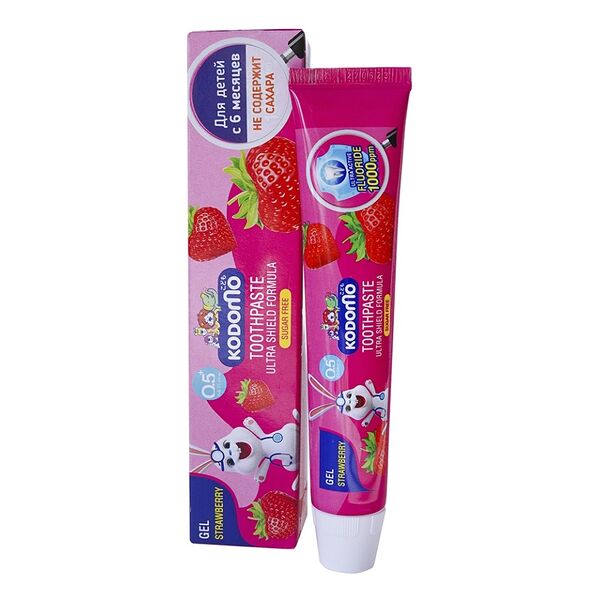 Детская зубная паста Lion Thailand Kodomo с ароматом клубники с 6 месяцев