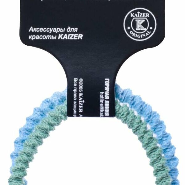 Резинка для волос Kaizer тканевая дизайнерская d 55 мм 2 шт в ассортименте