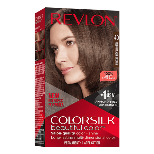 Краска для волос Revlon Colorsilk 40 Medium Ash Brown, 130 мл