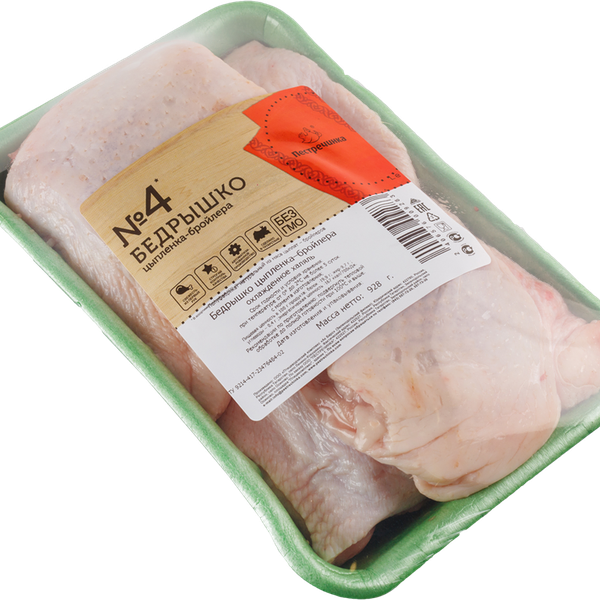 Бедро куриное ПЕСТРЕЧИНКА охл. подложка вес до 1.0кг