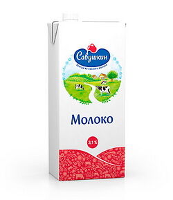 Молоко ультрапаст жир. 3.1% ТБА 1л САВУШКИН