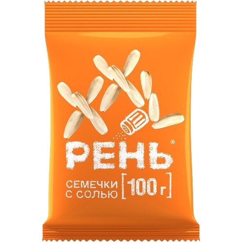 Семена подсолнечника жар. белые с солью «Рень», 100 г