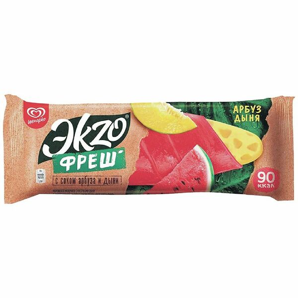 Мороженое молочное Экzo Арбуз-дыня 70 г