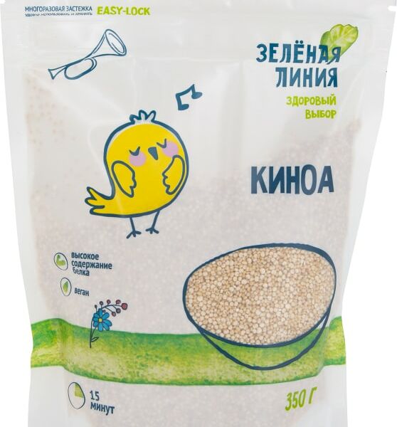 Киноа Зеленая линия белая 350г