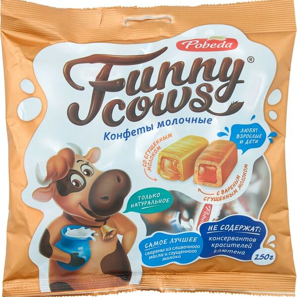 Конфеты Победа вкуса Funny Cows 250г