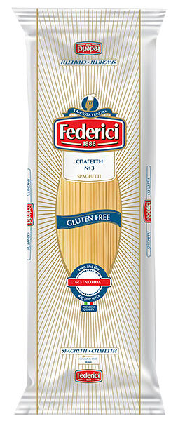 Макаронные изделия Federici Спагетти №3 безглютеновые из кукурузы и риса 