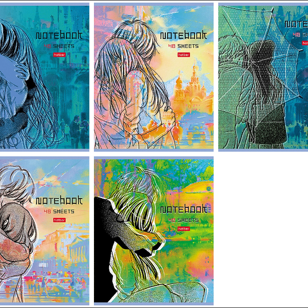 Тетрадь А5 в клетку Hatber Притяжение, дизайн в ассортименте, 48 листов