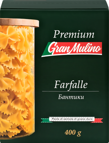 

Макароны Granmulino бантики 400 г