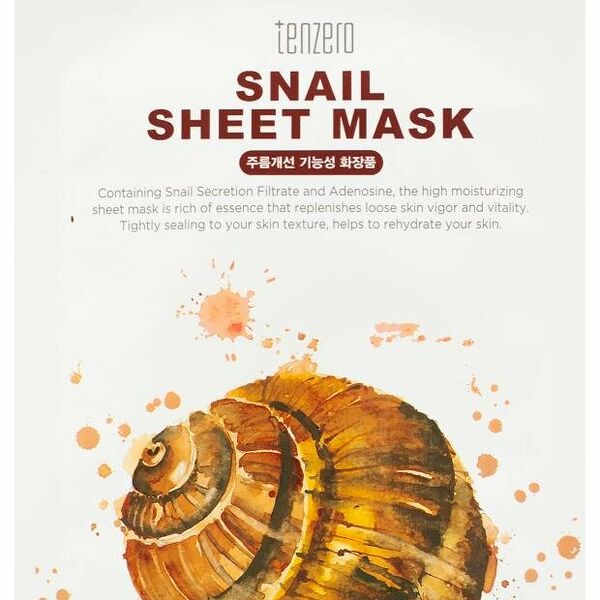Маска тканевая для лица Tenzero с экстрактом секрета улитки
