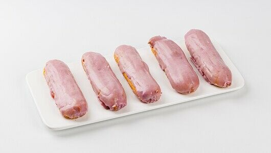 Эклеры с творожным кремом и черникой 5 шт 250 г