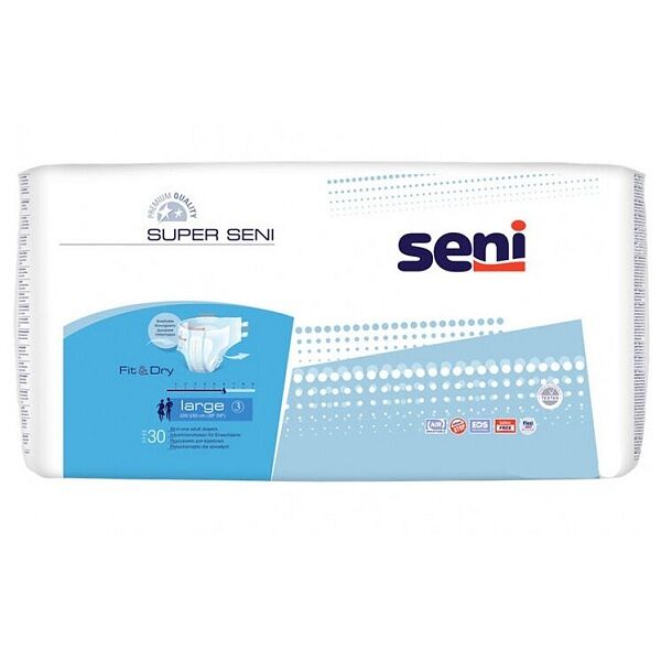 Подгузники Сени д/взрослых AIR (голуб) (№3 large 30 шт)