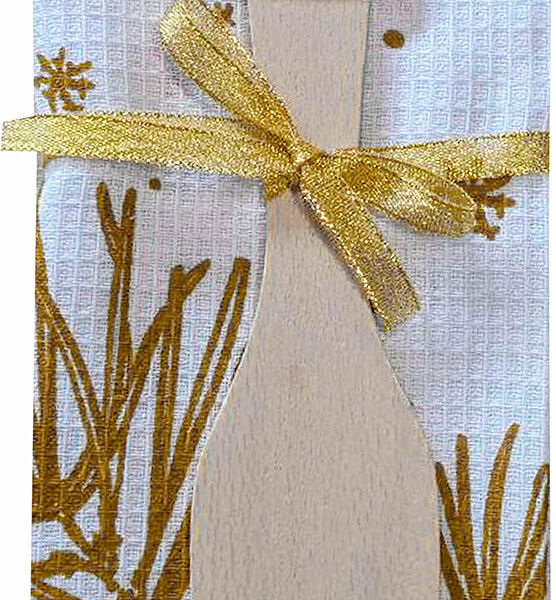 Набор кухонный Текстиль-Урал Дм полотенце + лопатка Новогодний Сл мм  2 пр.