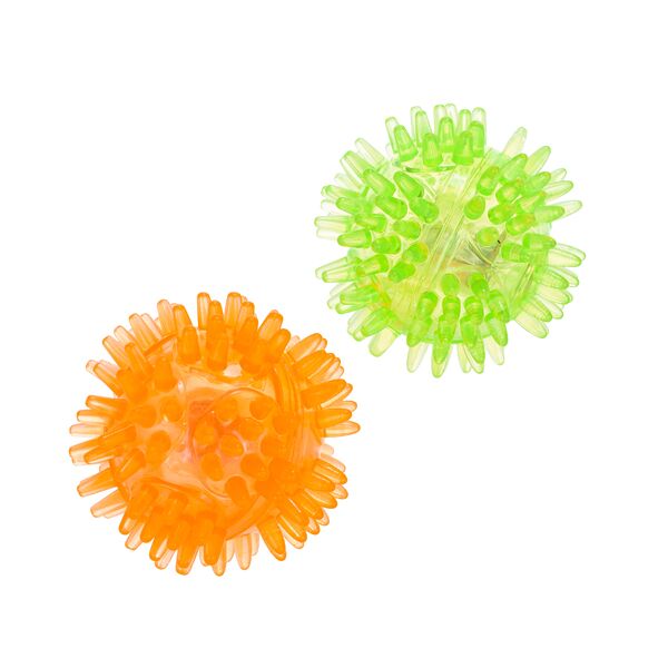 Игрушка для кошек Мяч игольчатый светящийся, 2штх5см