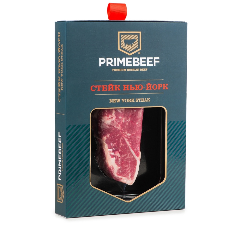 

Стейк из мраморной говядины ПРАЙМБИФ Нью-Йорк, категория А, 400г